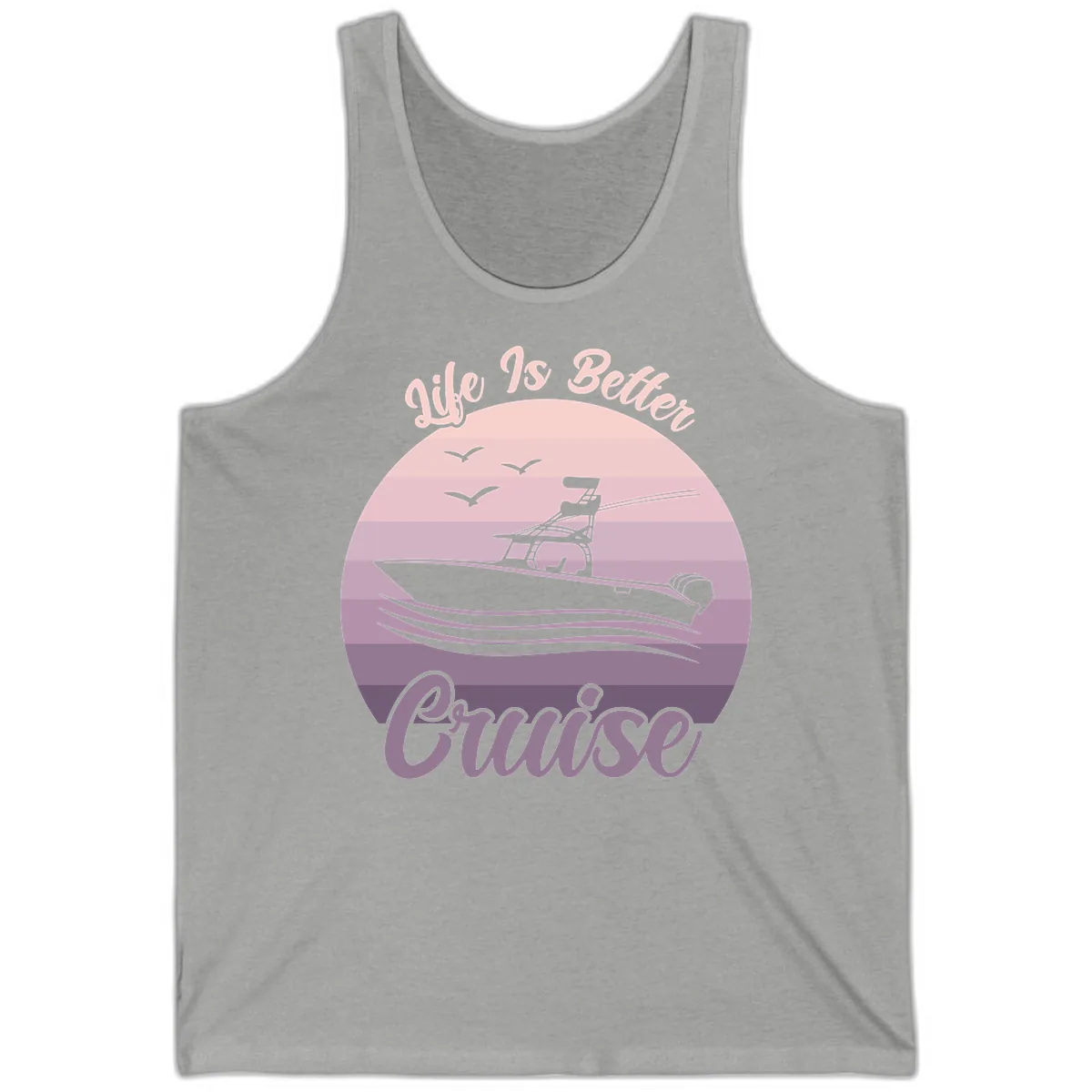 Life Is Better Boating Tank in Athletic Heather