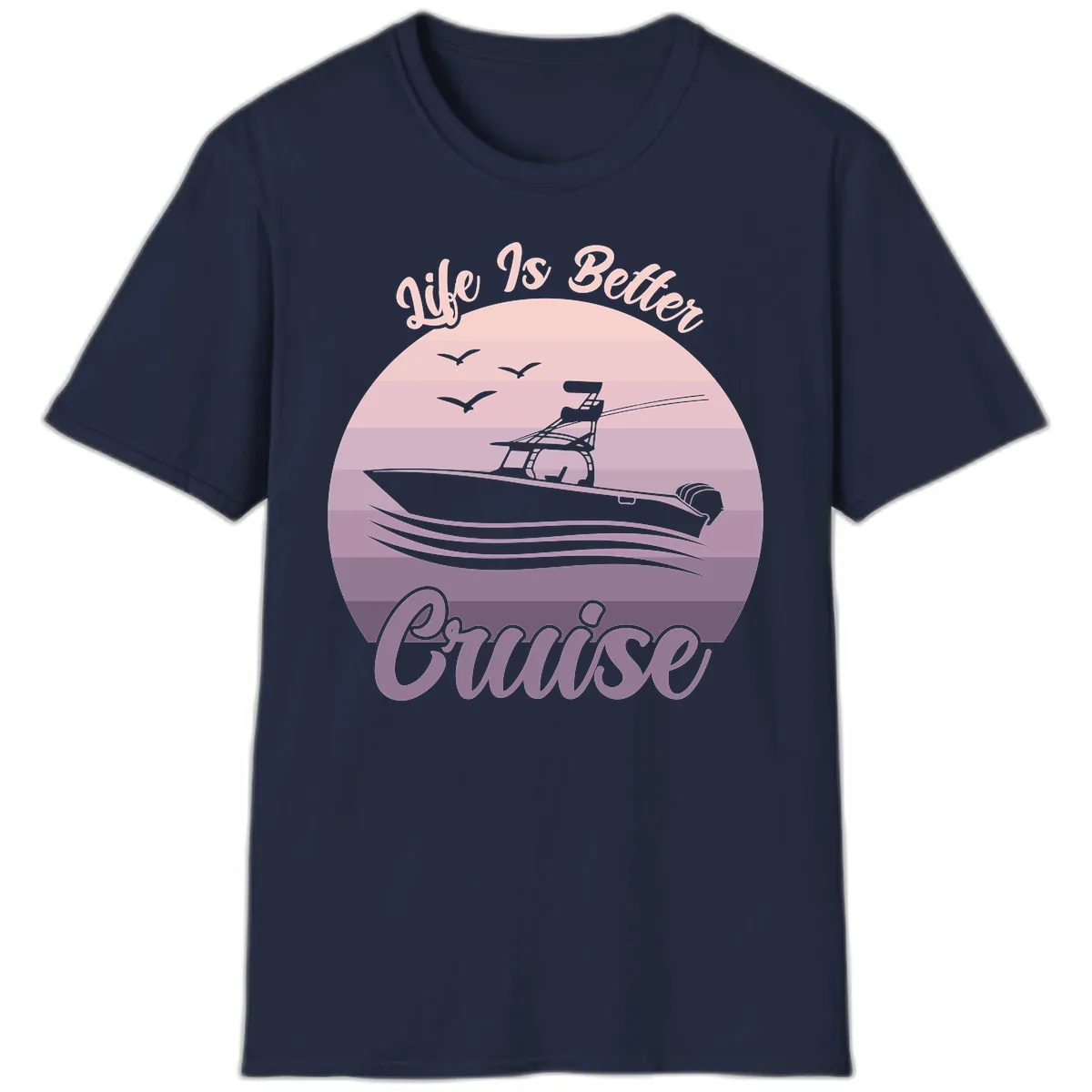 Life Is Better Boating T-Shirt in Navy