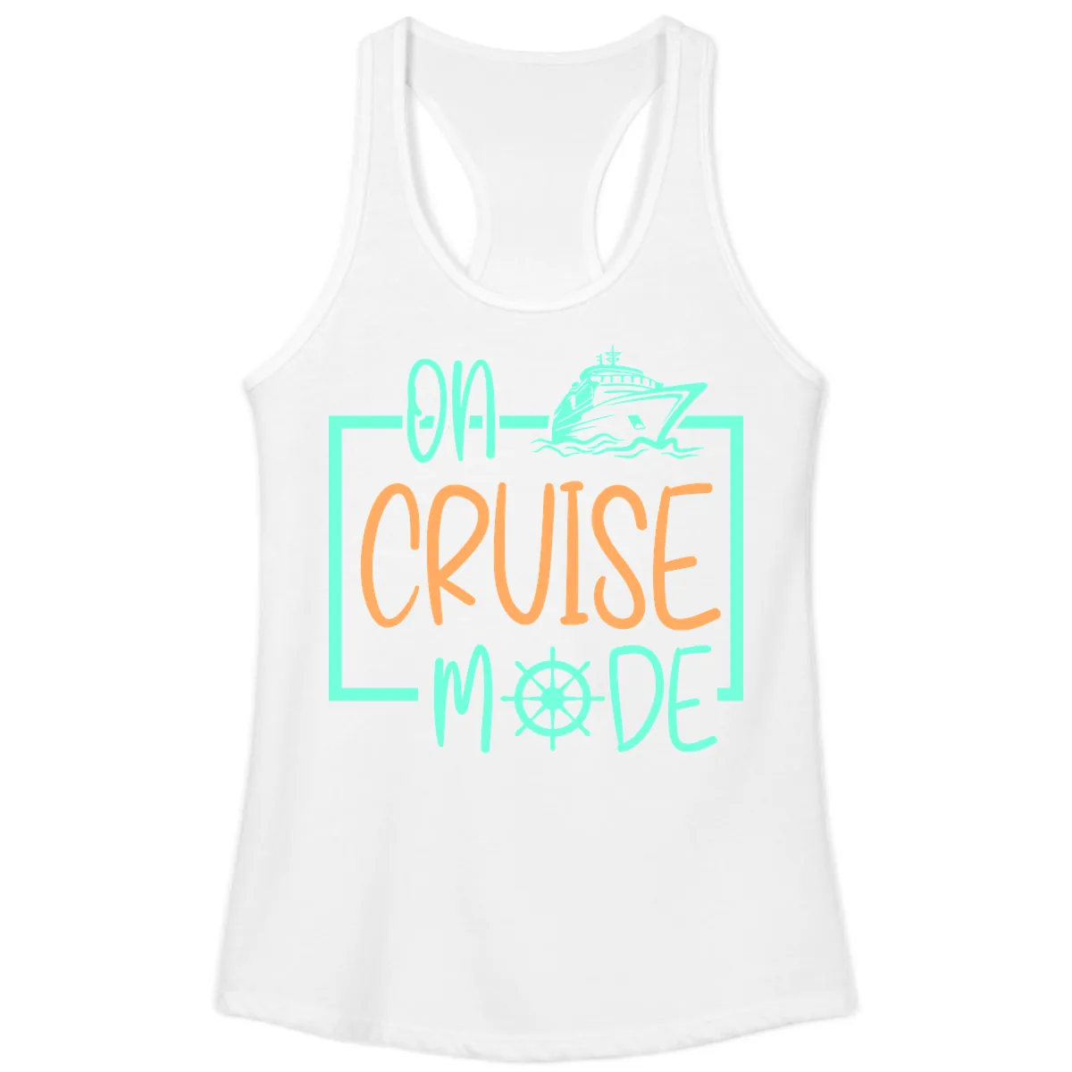 On Cruise Mode Ladies Tank in White