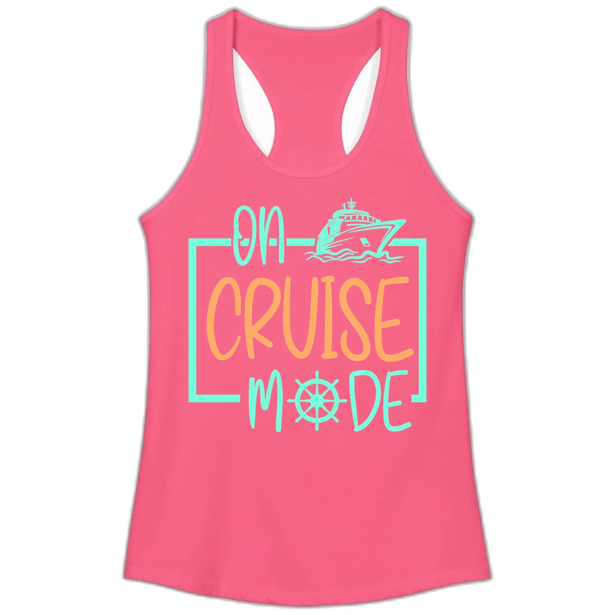 On Cruise Mode Ladies Tank in Solid Hot Pink