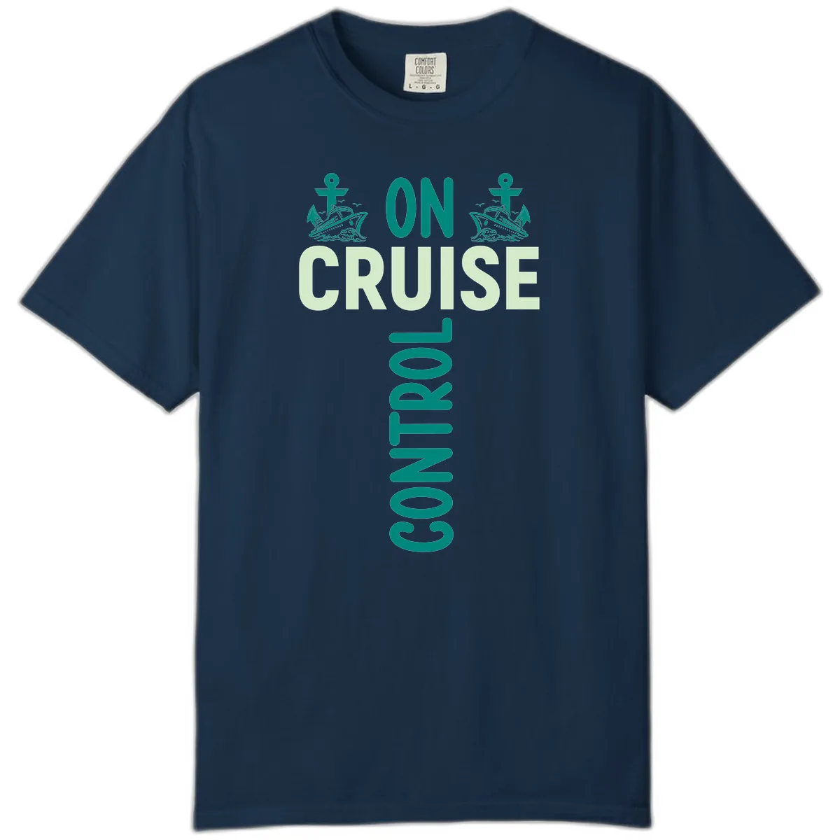 On Cruise With You Comfort Color in True Navy
