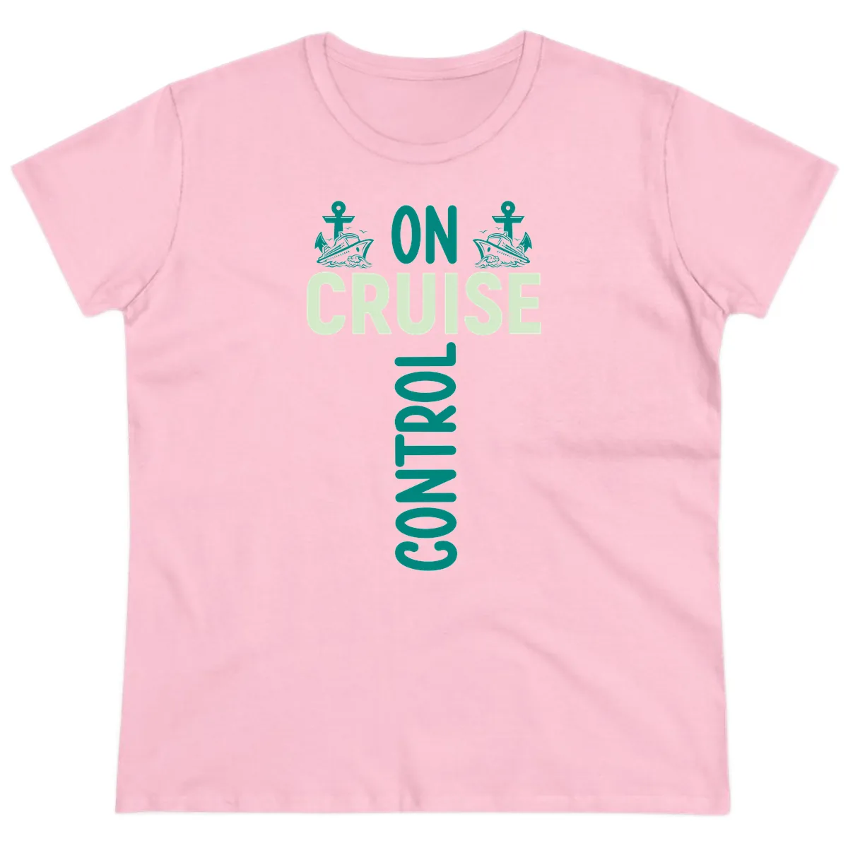 On Cruise With You Ladies Tee in Light Pink