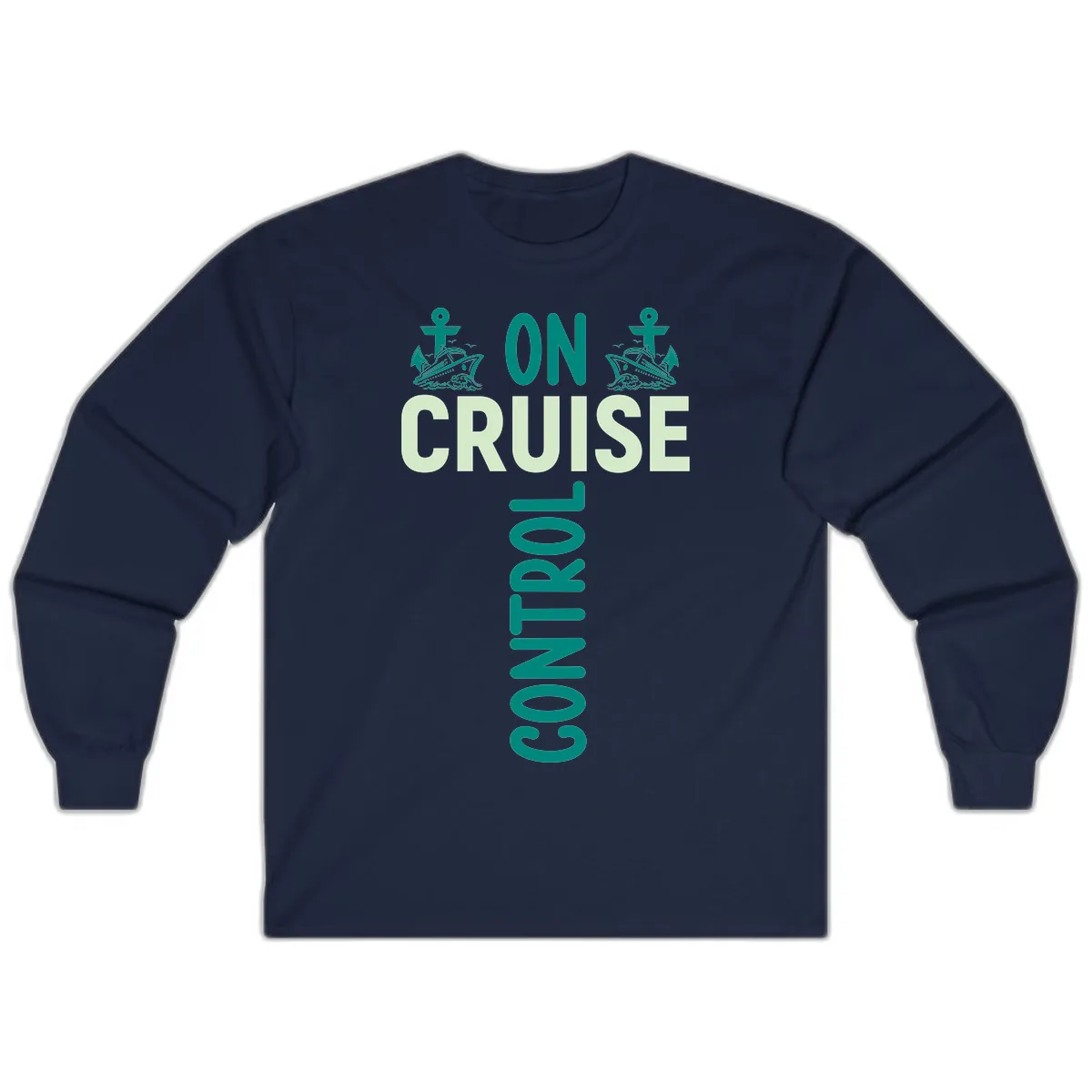 On Cruise With You Long Sleeve in Navy