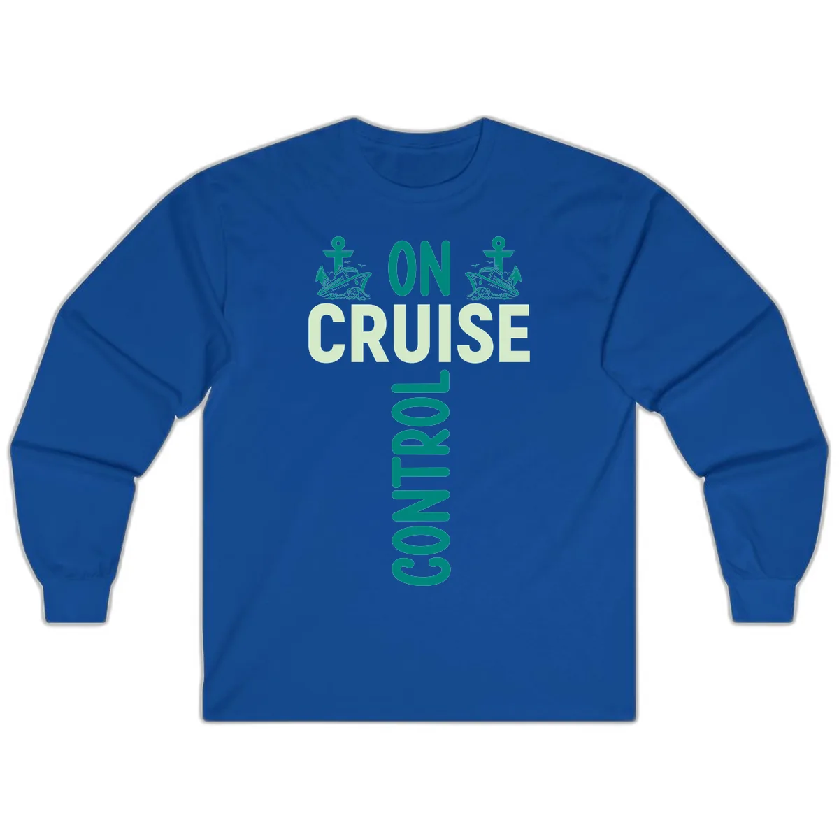 On Cruise With You Long Sleeve in Royal