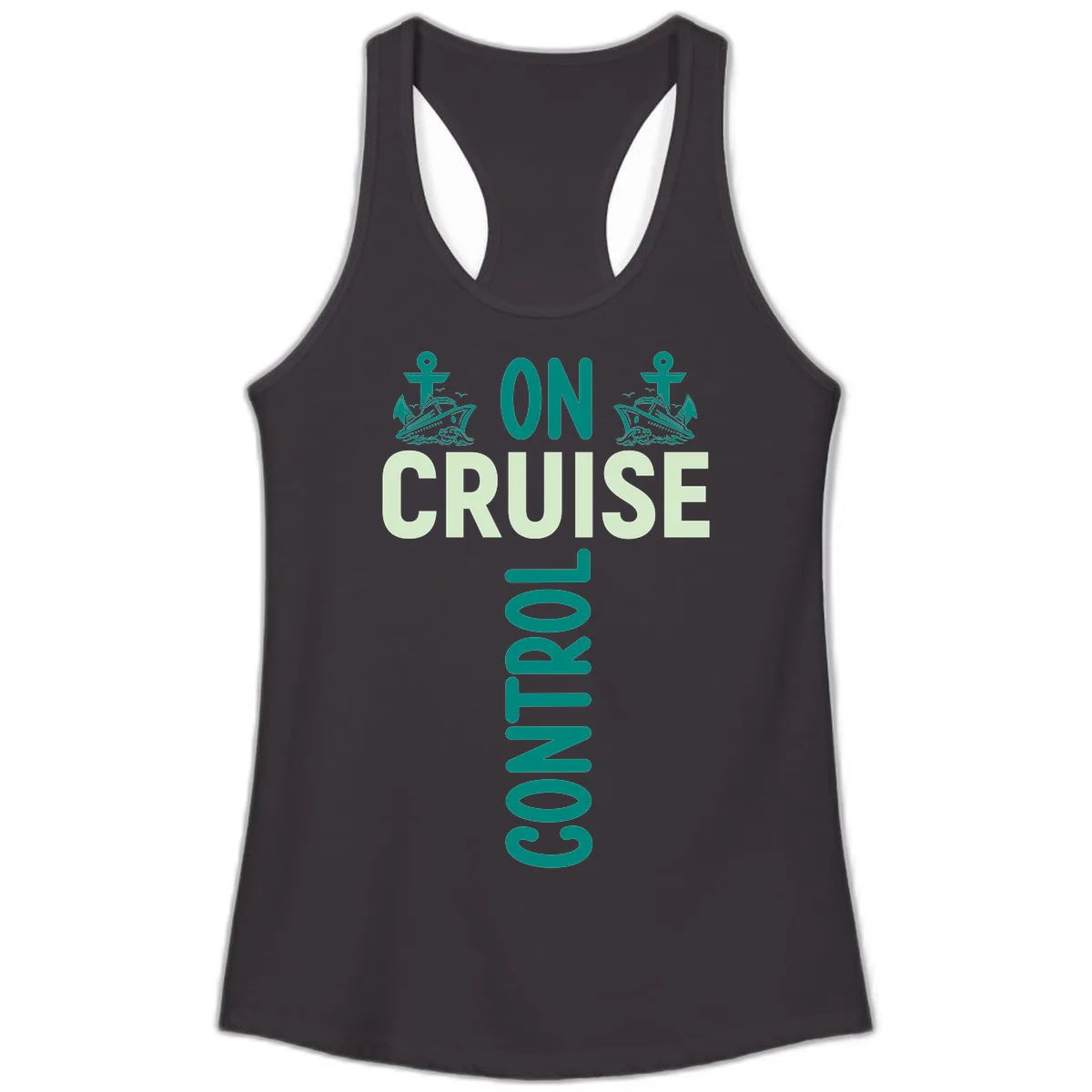 On Cruise With You Ladies Tank in Black