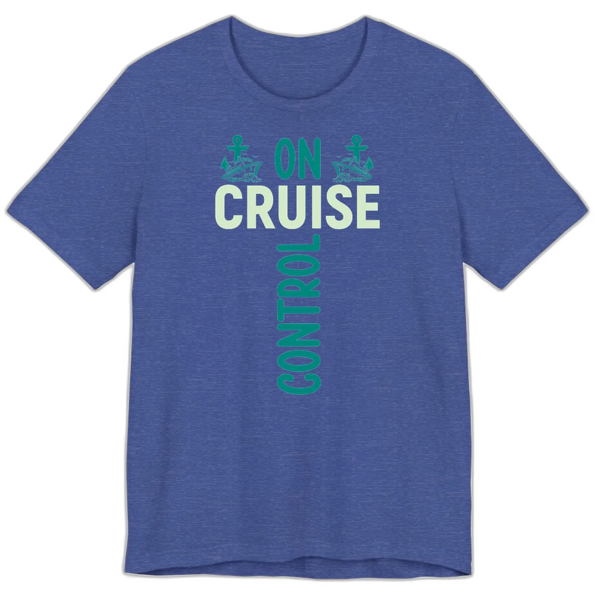 On Cruise With You Premium T-Shirt in Heather True Royal