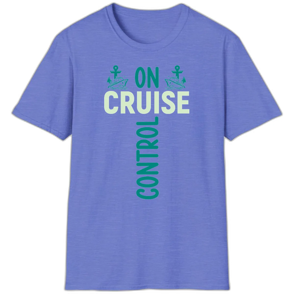 On Cruise With You T-Shirt in Heather Royal