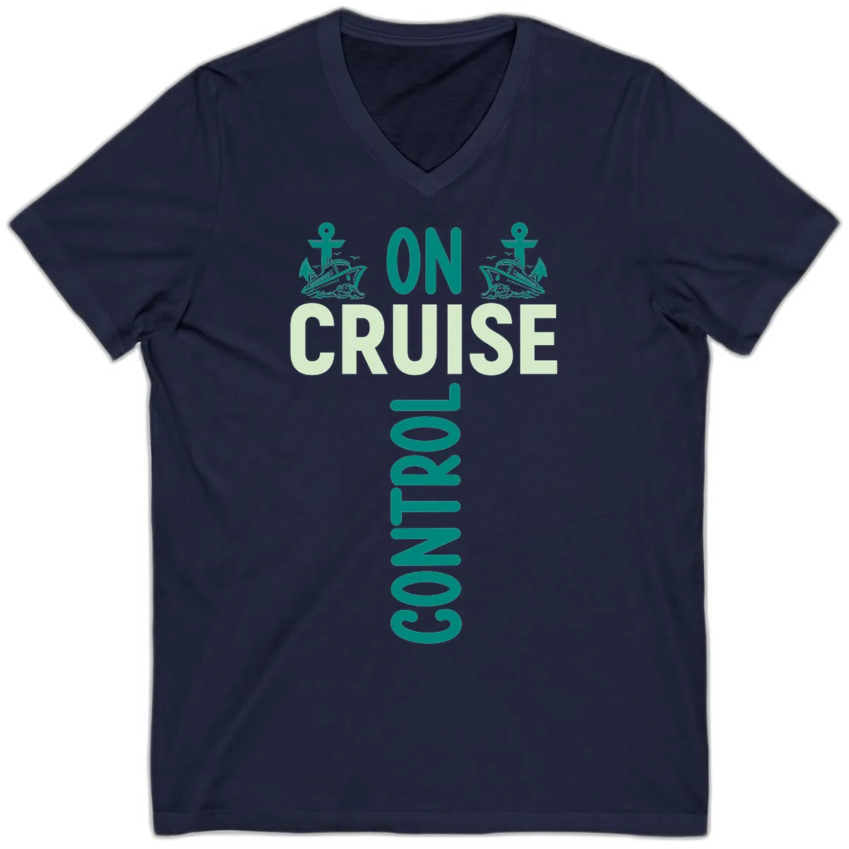 On Cruise With You V-Neck in Navy