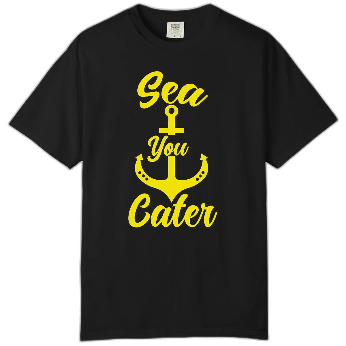 Sea You Later Anchor Comfort Color in Black