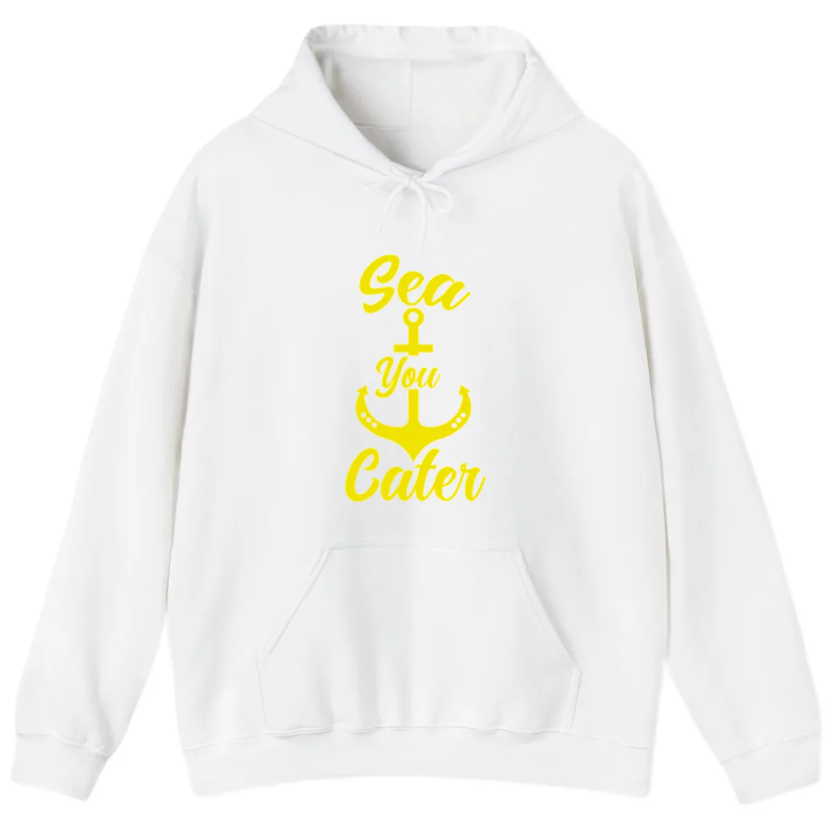 Sea You Later Anchor Hoodie in White