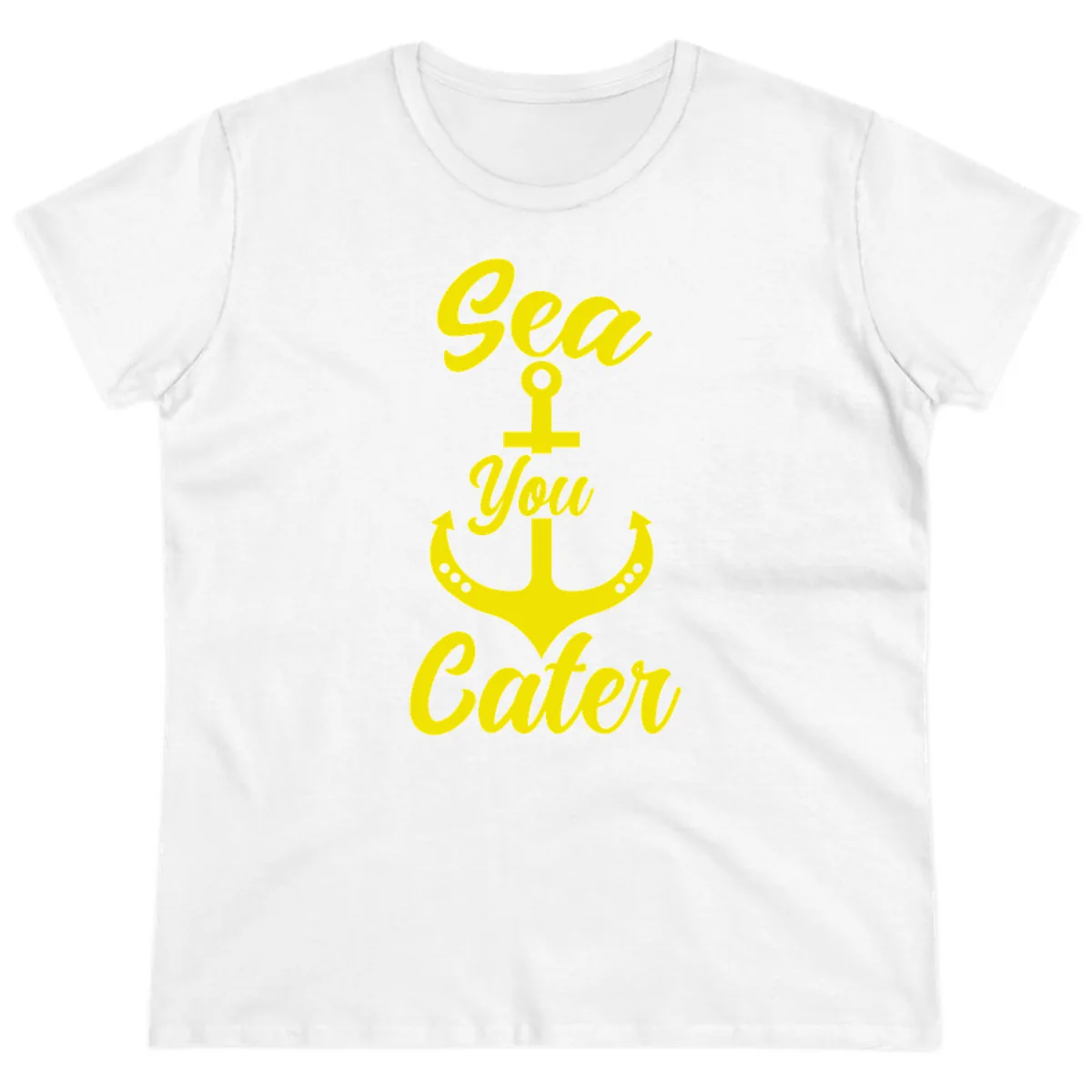 Sea You Later Anchor Ladies Tee in White