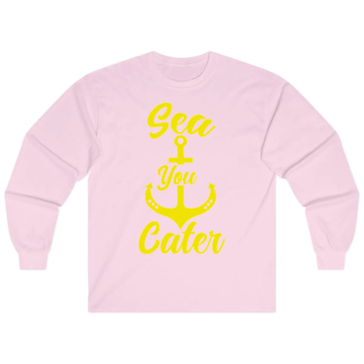 Sea You Later Anchor Long Sleeve in Light Pink
