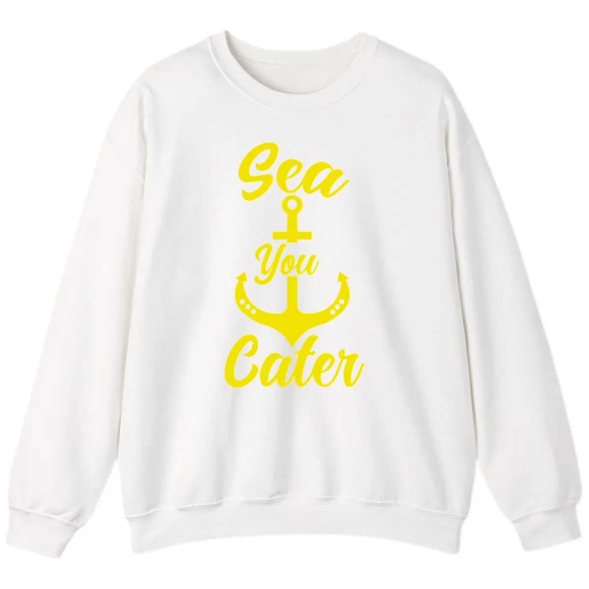 Sea You Later Anchor Sweatshirt in White
