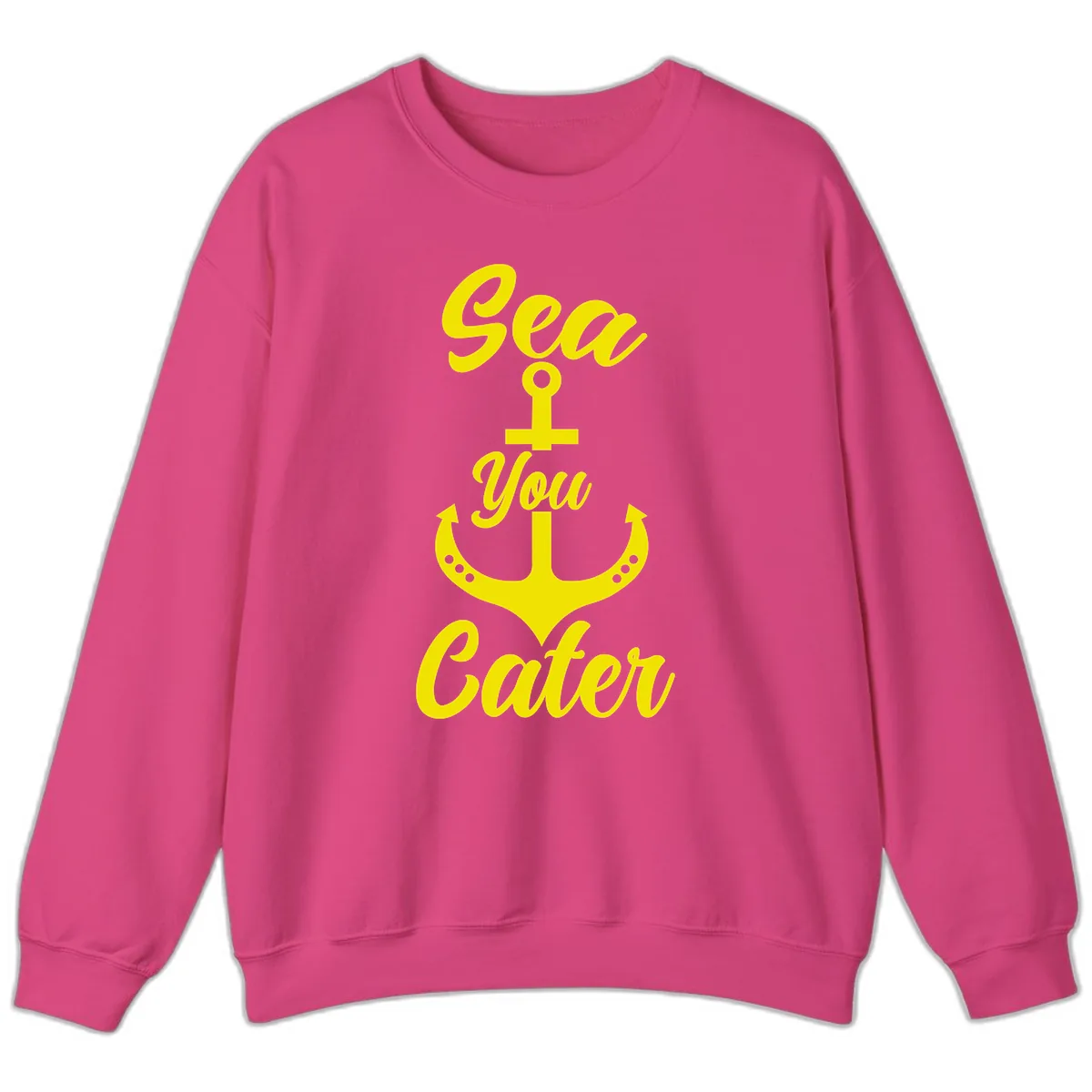 Sea You Later Anchor Sweatshirt in Heliconia