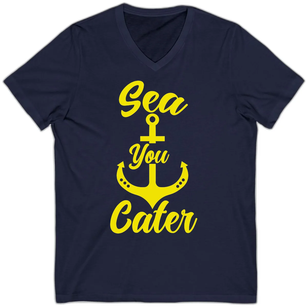 Sea You Later Anchor V-Neck in Navy
