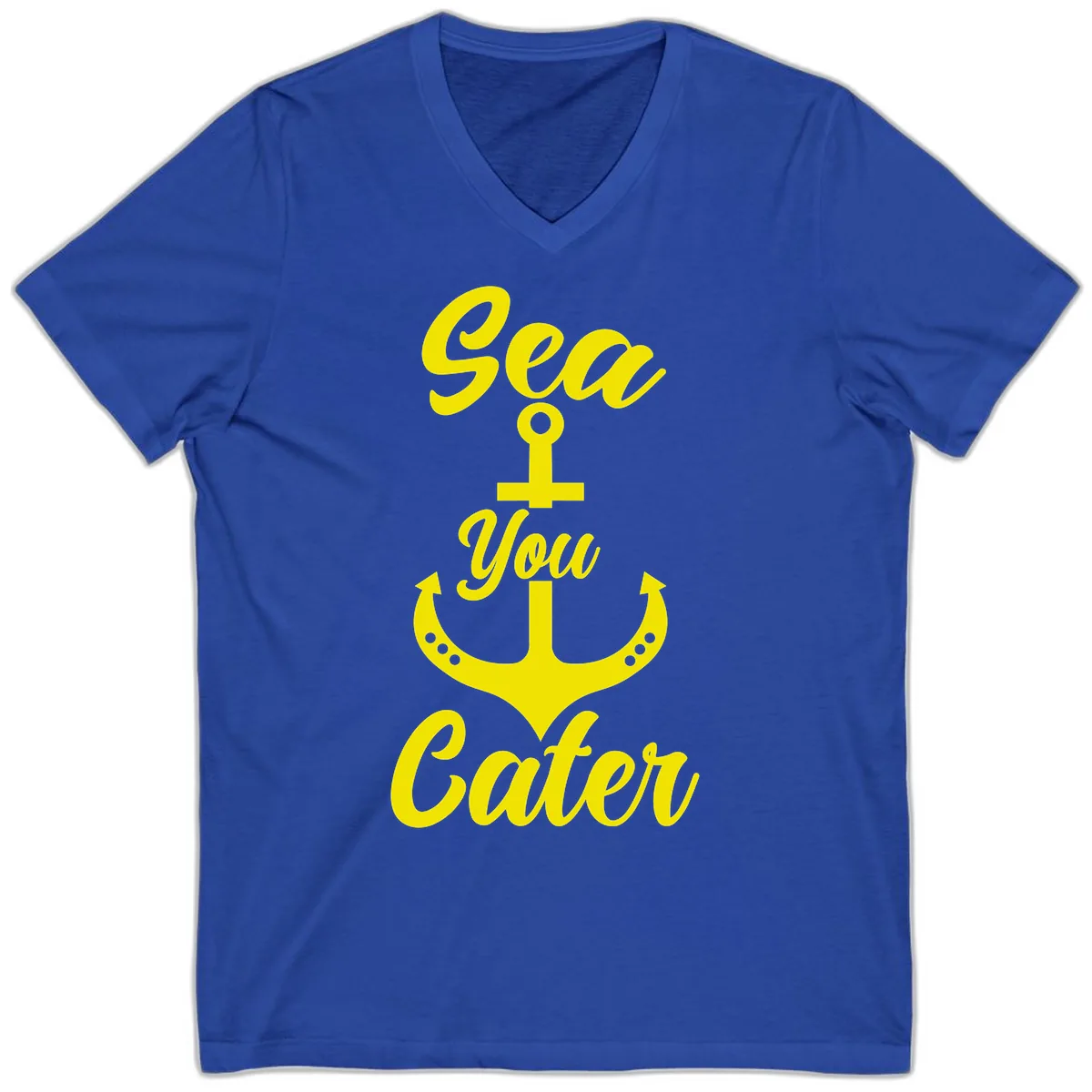 Sea You Later Anchor V-Neck in True Royal