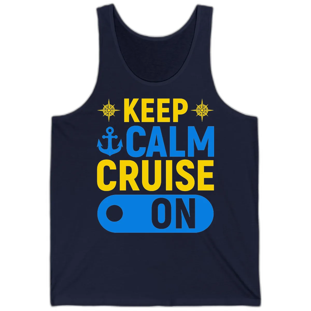 Keep Calm Cruise On Tank in Navy