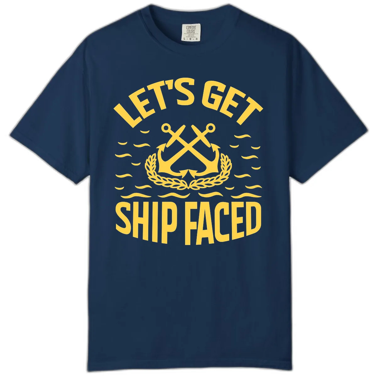 Let's Get Ship Faced Comfort Color in Navy