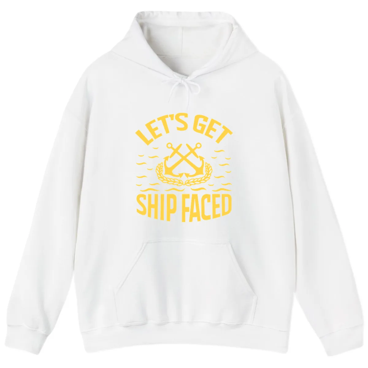Let's Get Ship Faced Hoodie in White