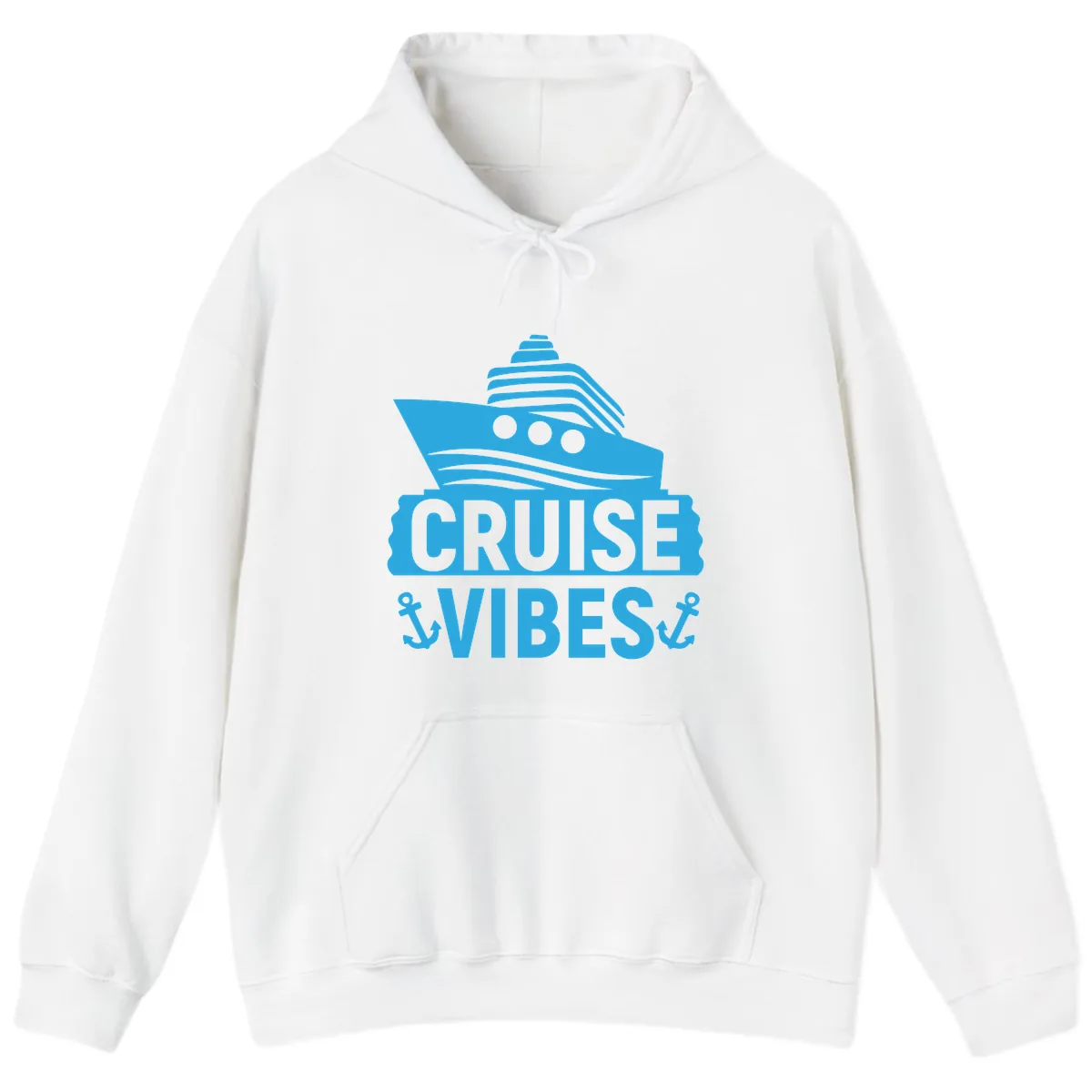 Cruise & Vibes Hoodie in White