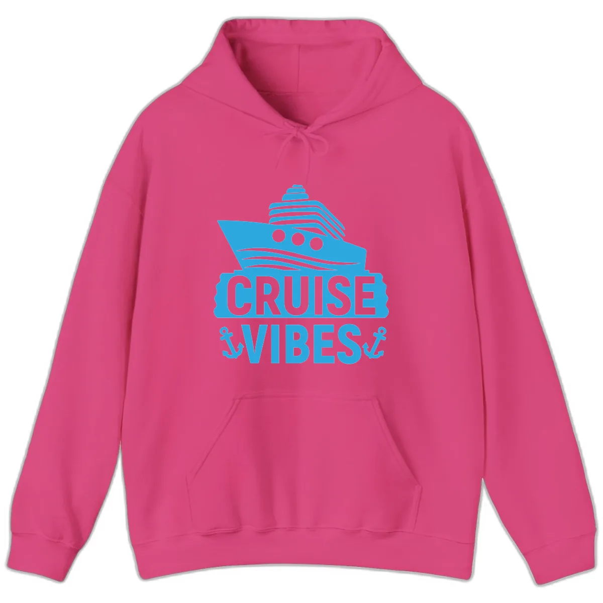 Cruise & Vibes Hoodie in Heliconia