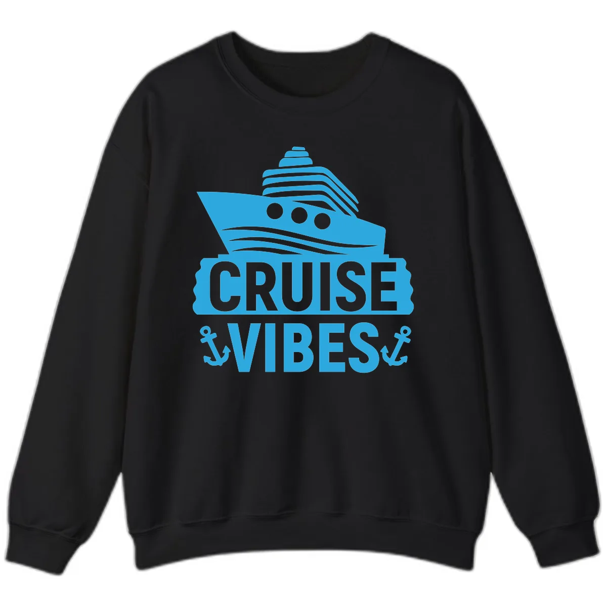 Cruise & Vibes Sweatshirt in Black
