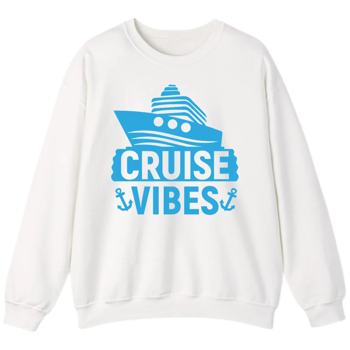 Cruise & Vibes Sweatshirt in White