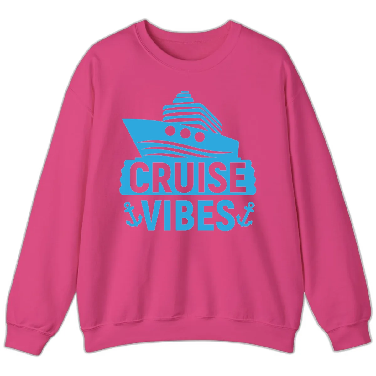 Cruise & Vibes Sweatshirt in Heliconia