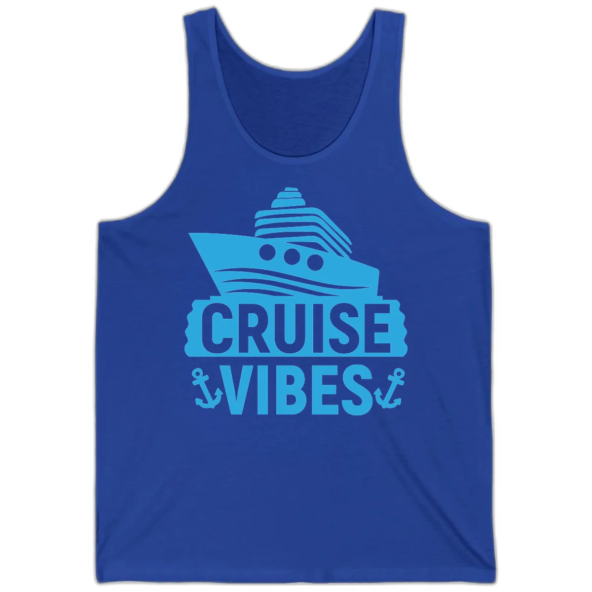 Cruise & Vibes Tank in True Royal