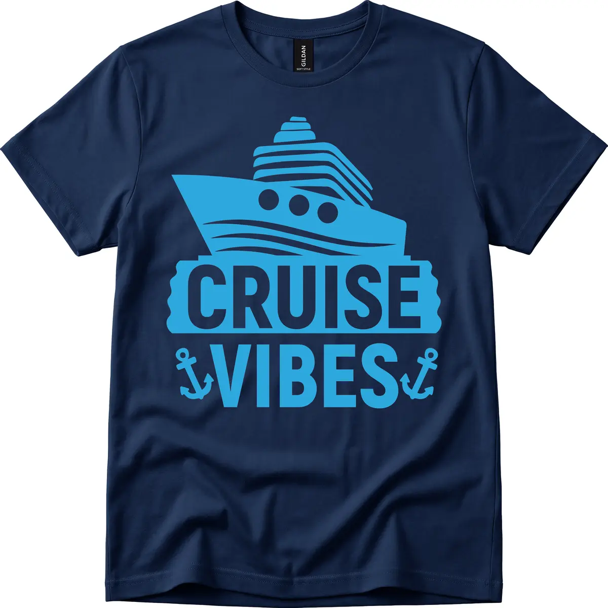 Cruise & Vibes T-Shirt in Navy
