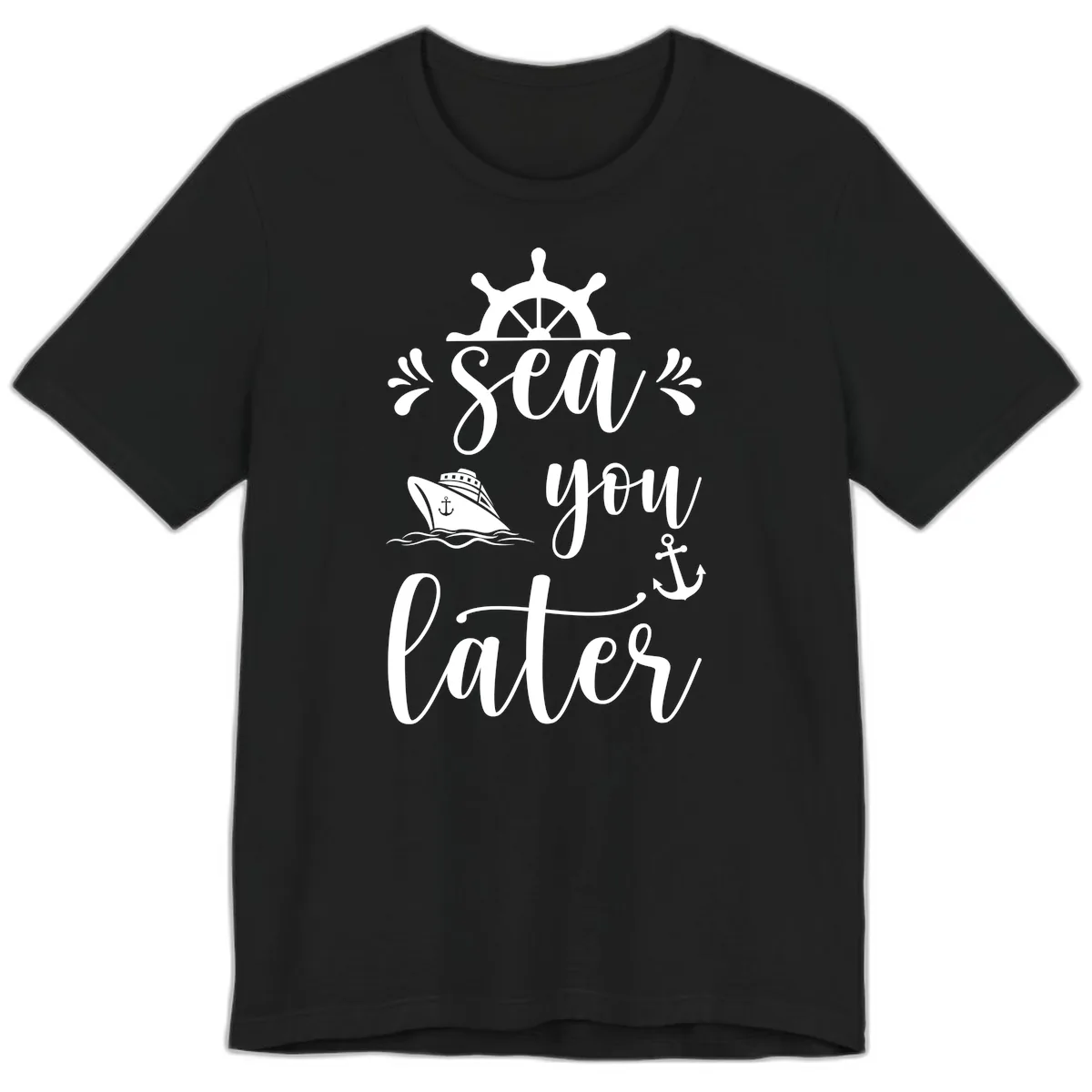 Sea You On The Sails Premium T-Shirt in Black