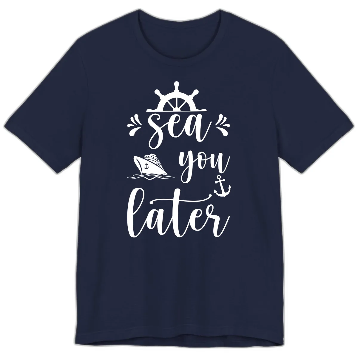 Sea You On The Sails Premium T-Shirt in Navy