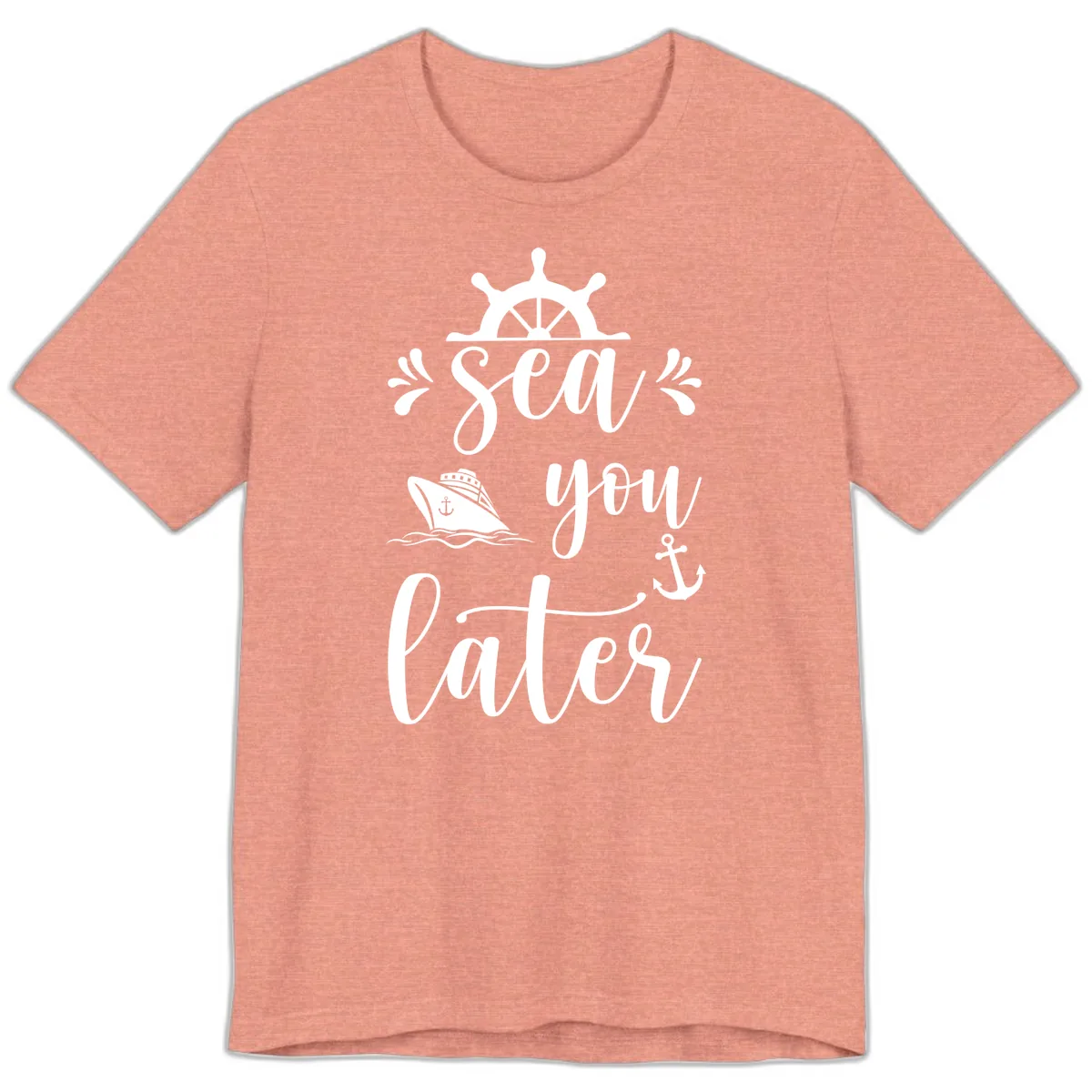 Sea You On The Sails Premium T-Shirt in Heather Sunset
