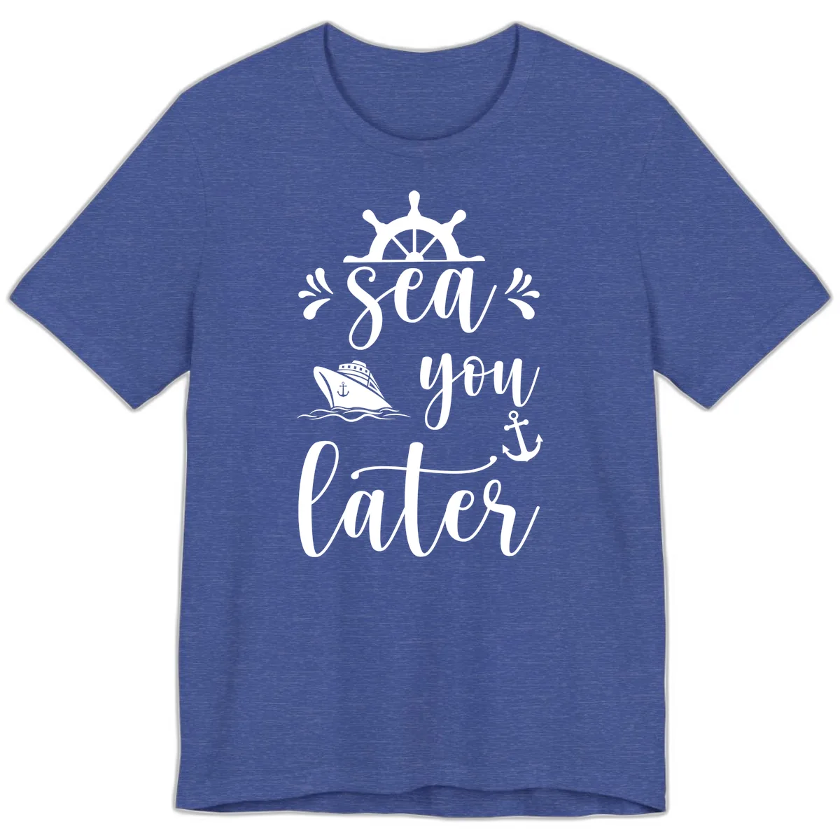 Sea You On The Sails Premium T-Shirt in Heather True Royal