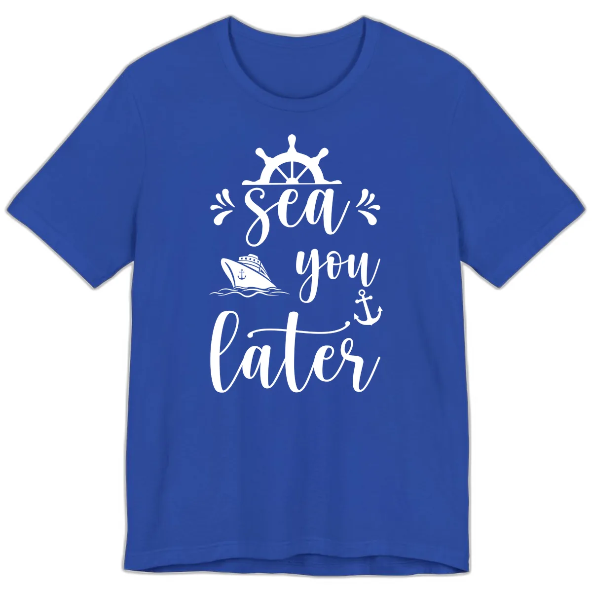 Sea You On The Sails Premium T-Shirt in True Royal