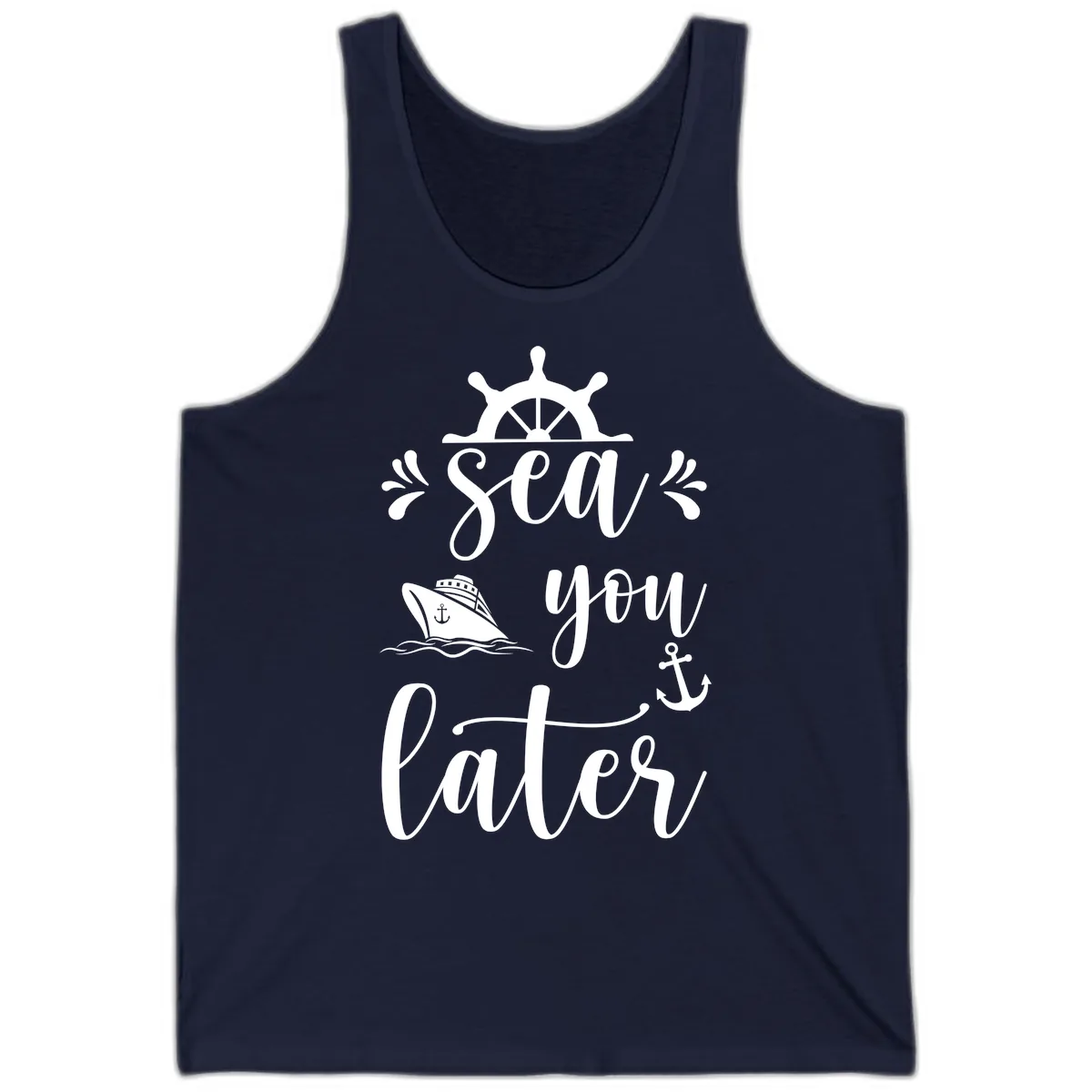 Sea You On The Sails Tank in Navy