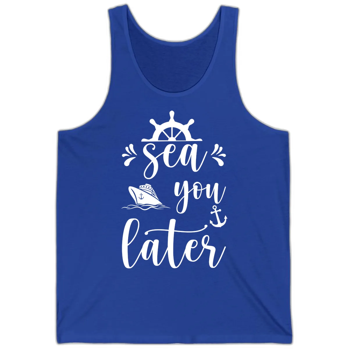 Sea You On The Sails Tank in True Royal