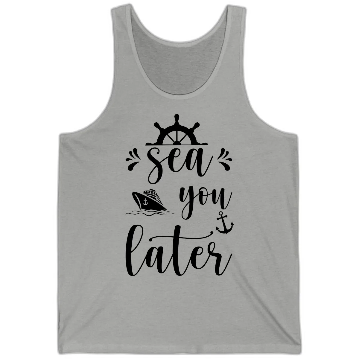 Sea You On The Sails Tank in Athletic Heather