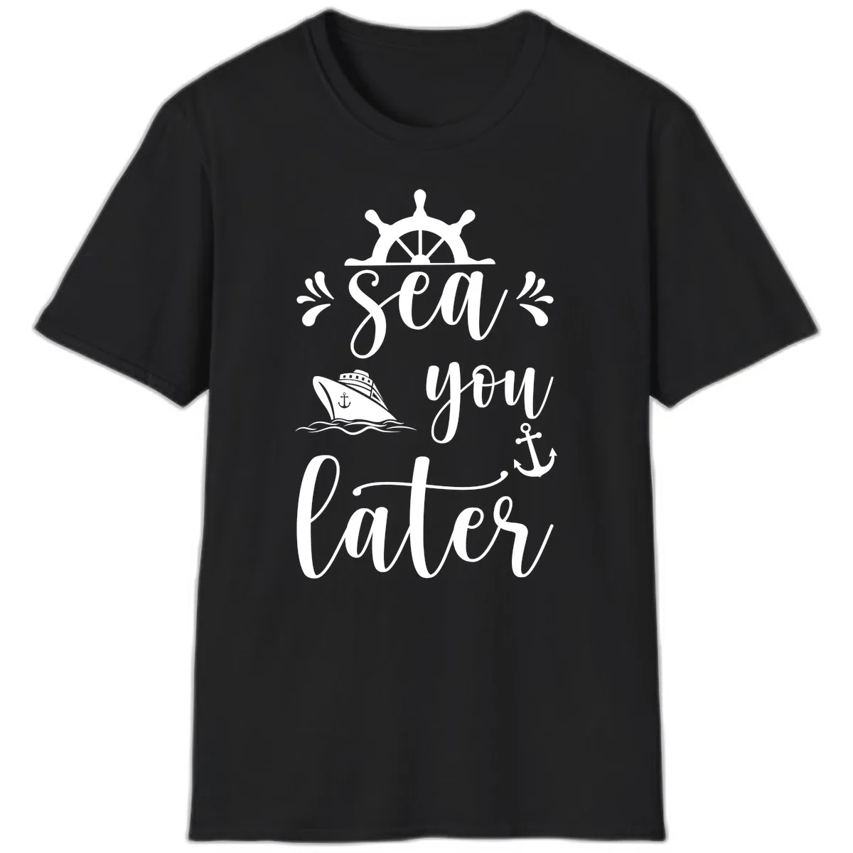 Sea You On The Sails T-Shirt in Black