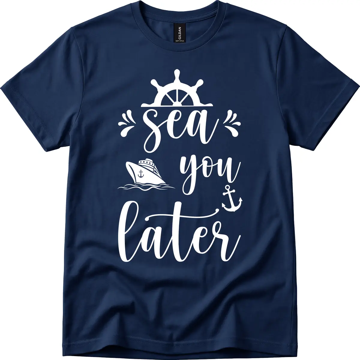 Sea You On The Sails T-Shirt in Navy