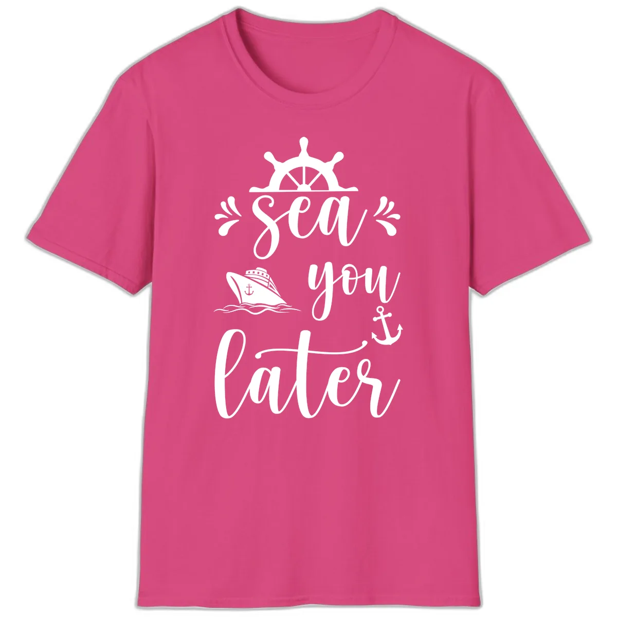 Sea You On The Sails T-Shirt in Heliconia