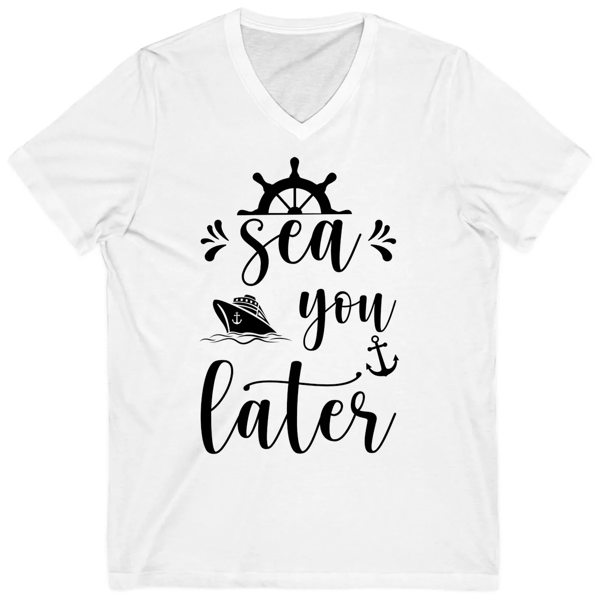 Sea You On The Sails V-Neck in White