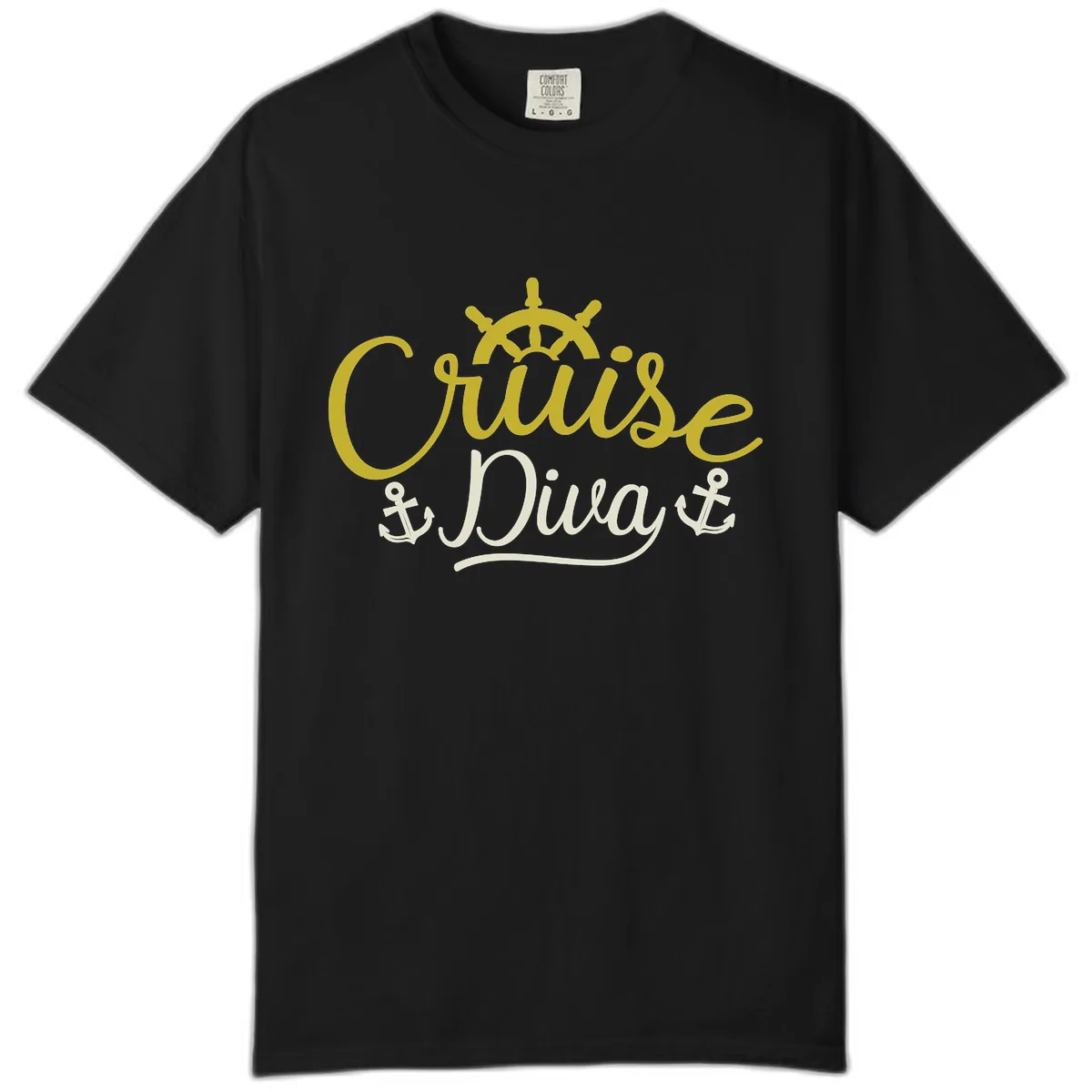 Cruise Diva Nautical Helm Comfort Color in Black