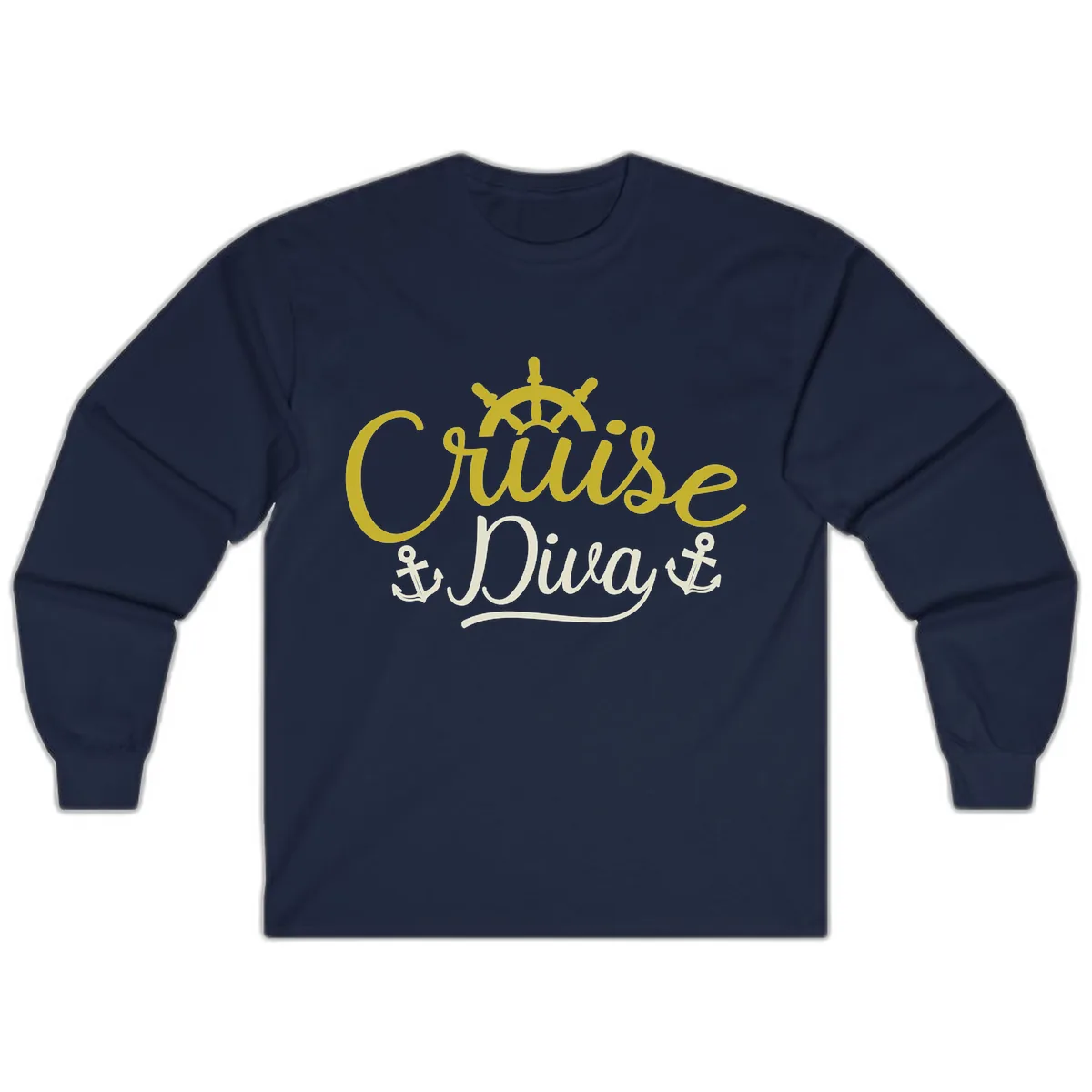 Cruise Diva Nautical Helm Long Sleeve in Navy