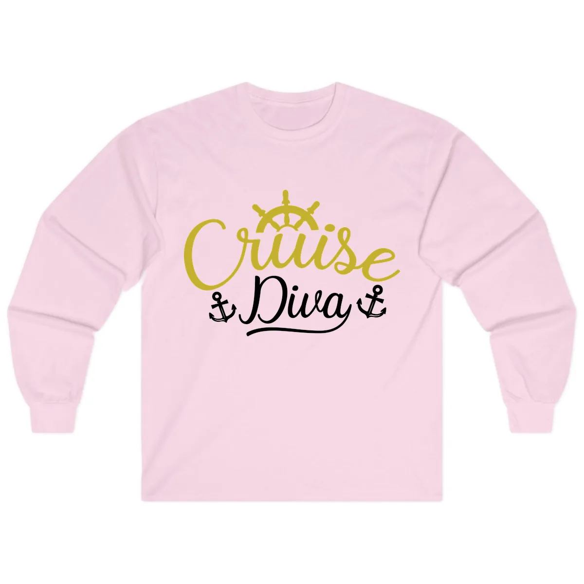 Cruise Diva Nautical Helm Long Sleeve in Light Pink