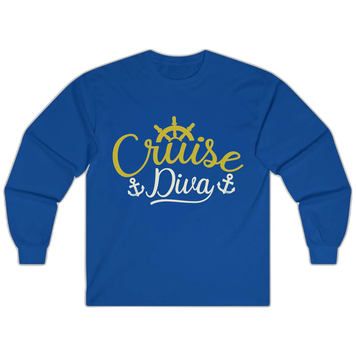Cruise Diva Nautical Helm Long Sleeve in Royal