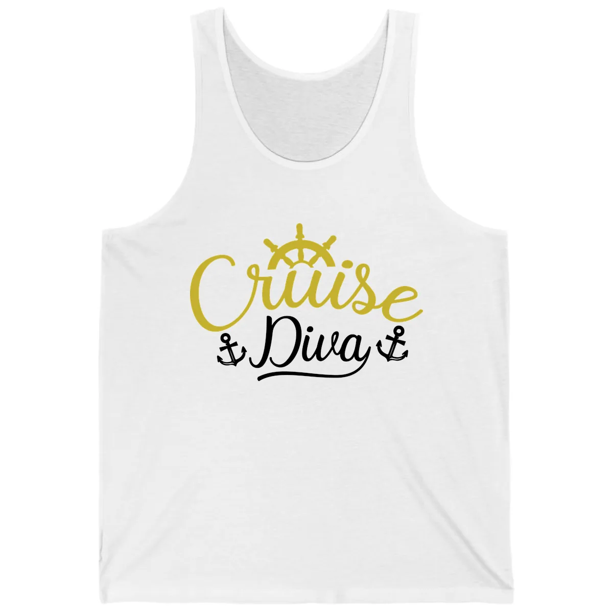 Cruise Diva Nautical Helm Tank in White