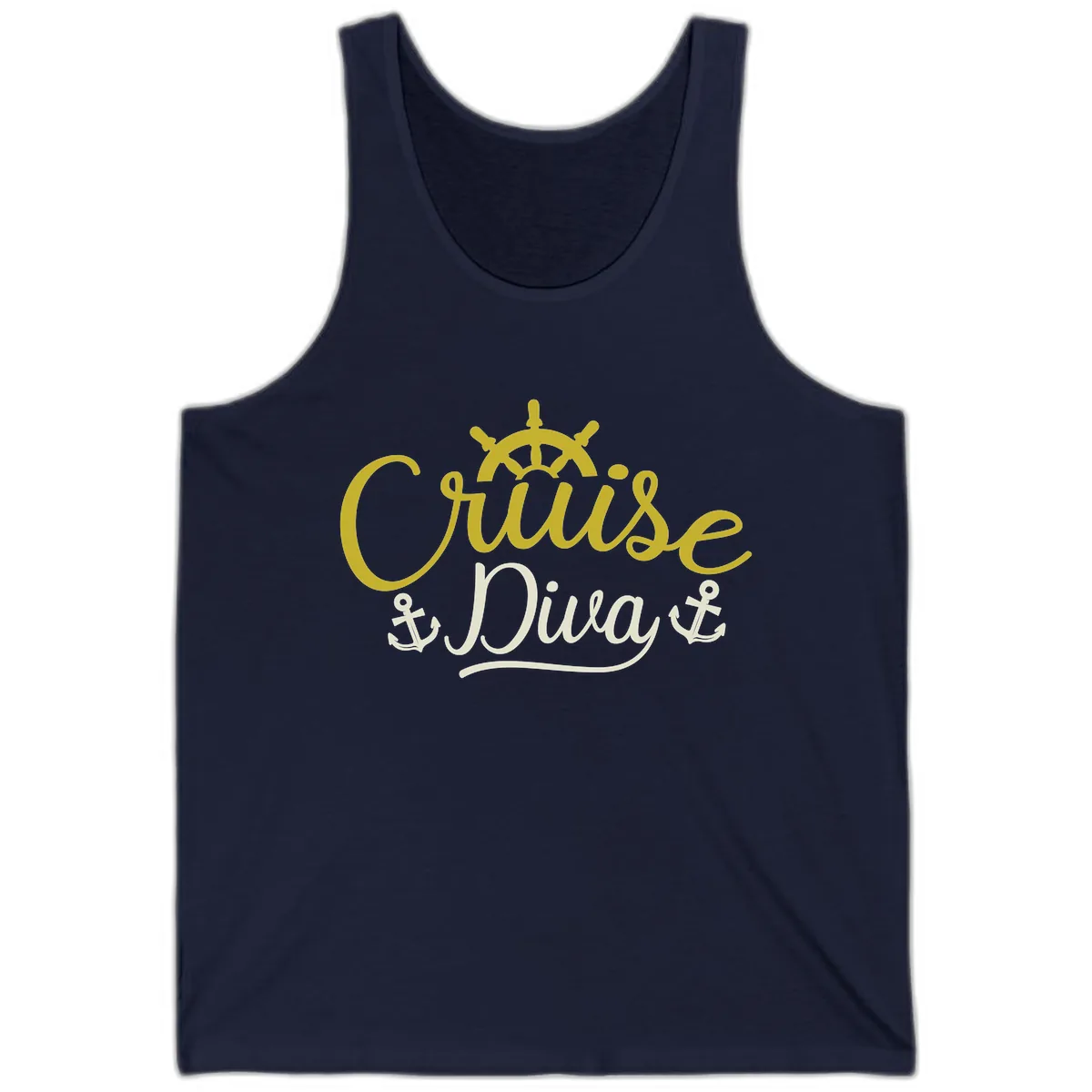 Cruise Diva Nautical Helm Tank in Navy