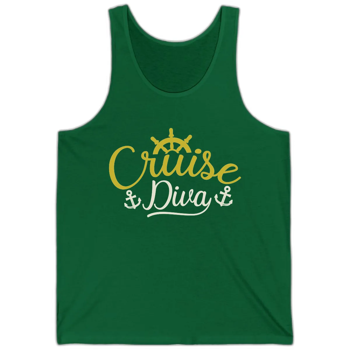 Cruise Diva Nautical Helm Tank in Kelly