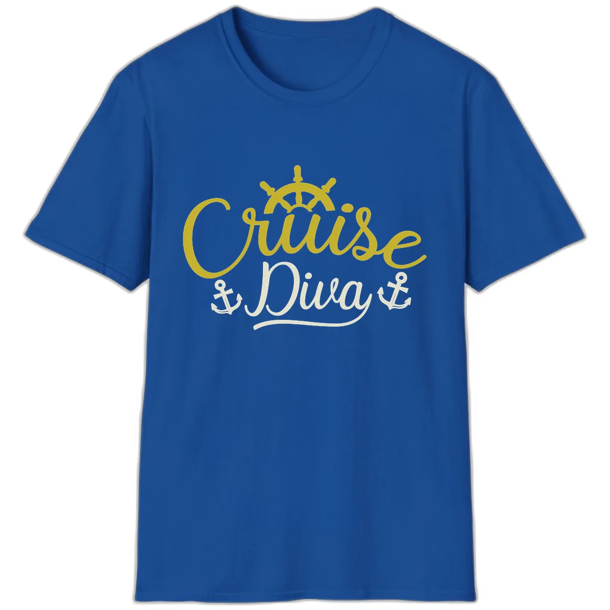Cruise Diva Nautical Helm T-Shirt in Royal